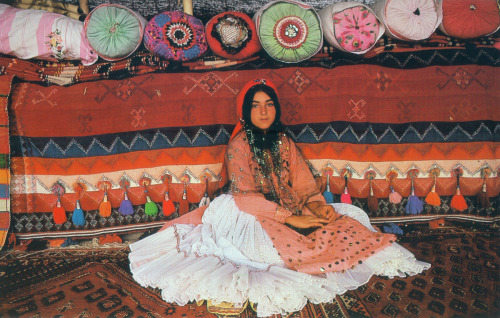A YOUNG QASHQAI GIRL IN A TENT in Iran